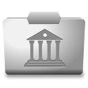 White Library Icon 128x128 png
